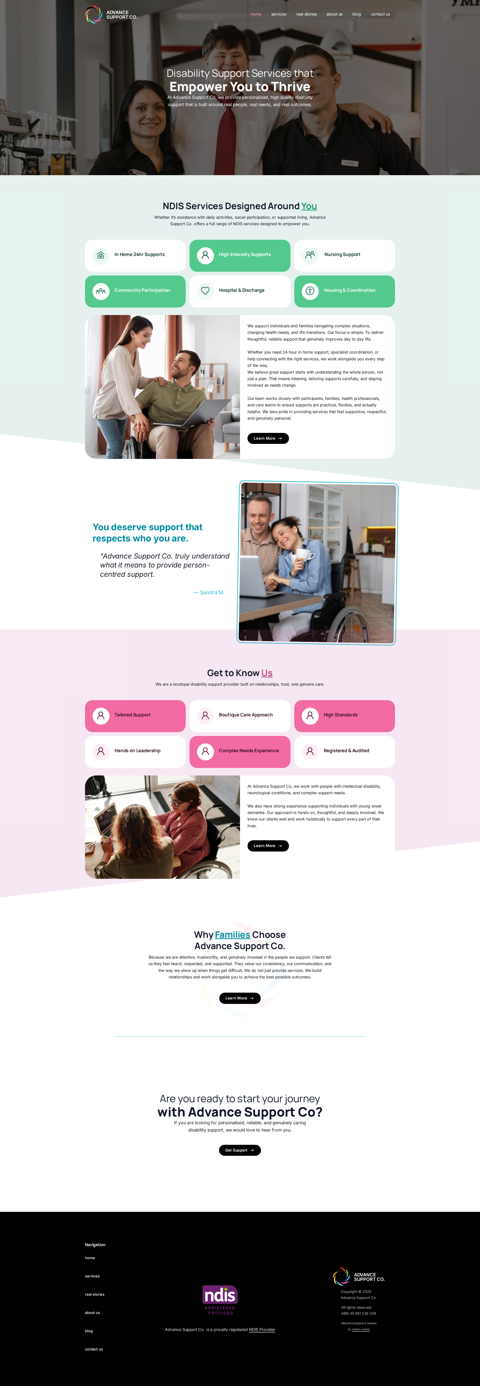 Advance Support Co website screenshot
