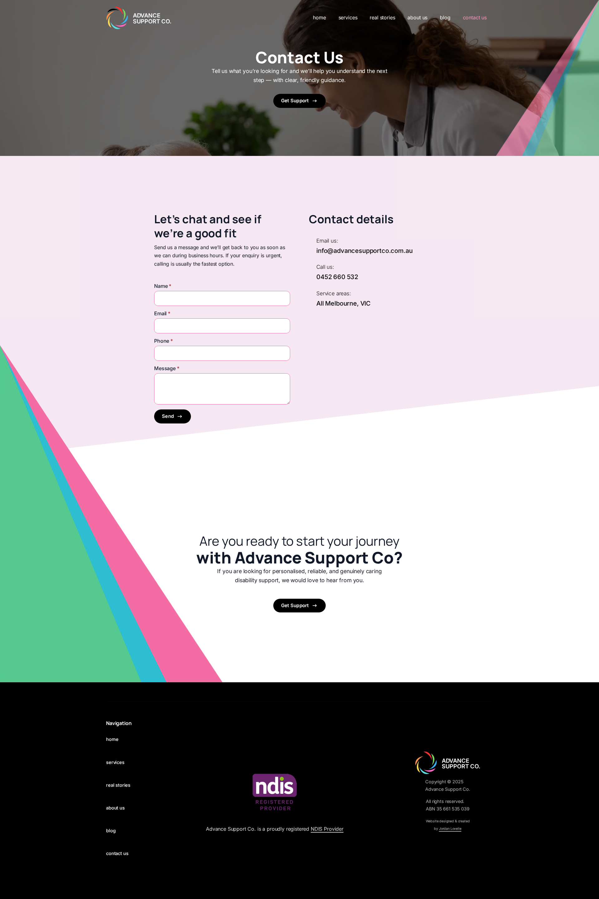Advance Support Co website screenshot