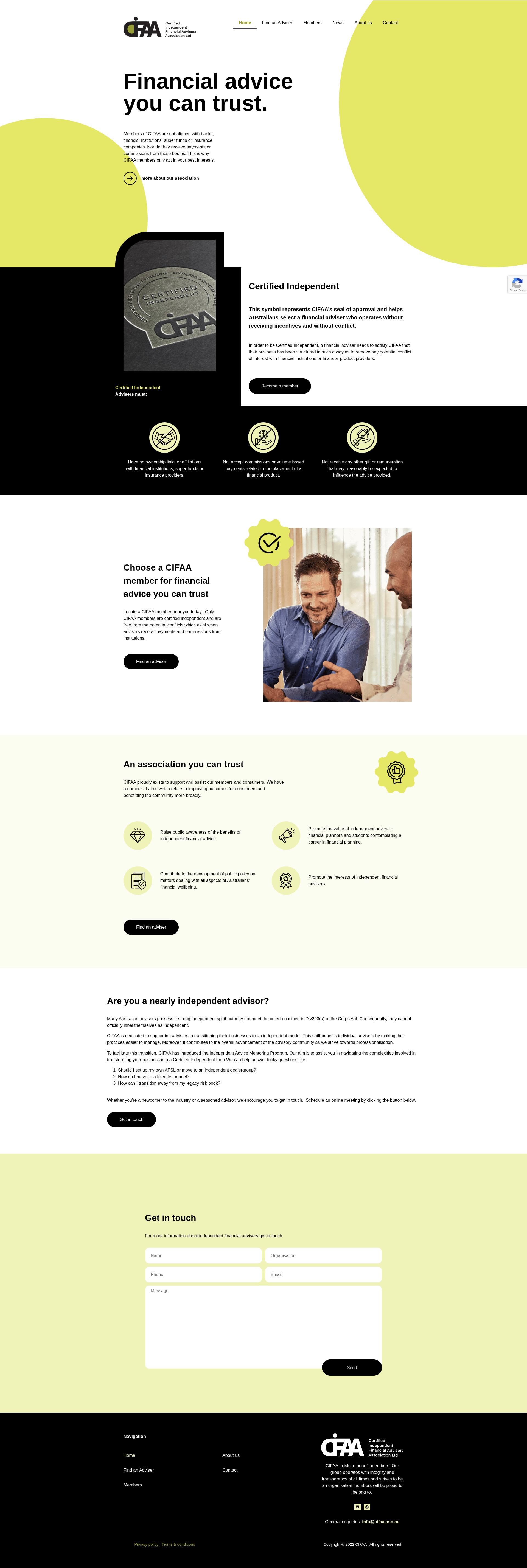 CIFAA website screenshot