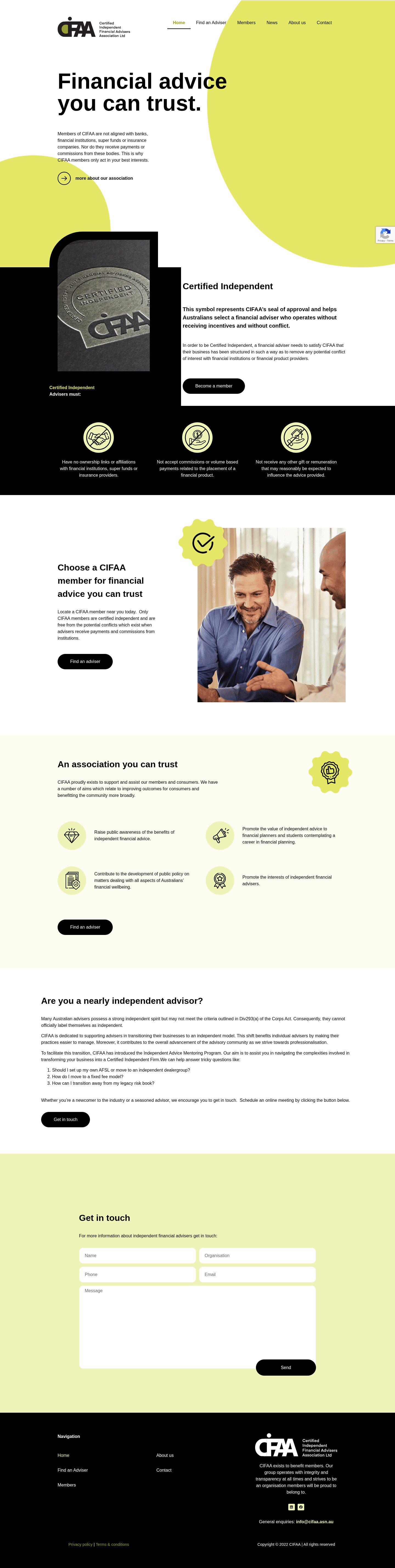 CIFAA website screenshot