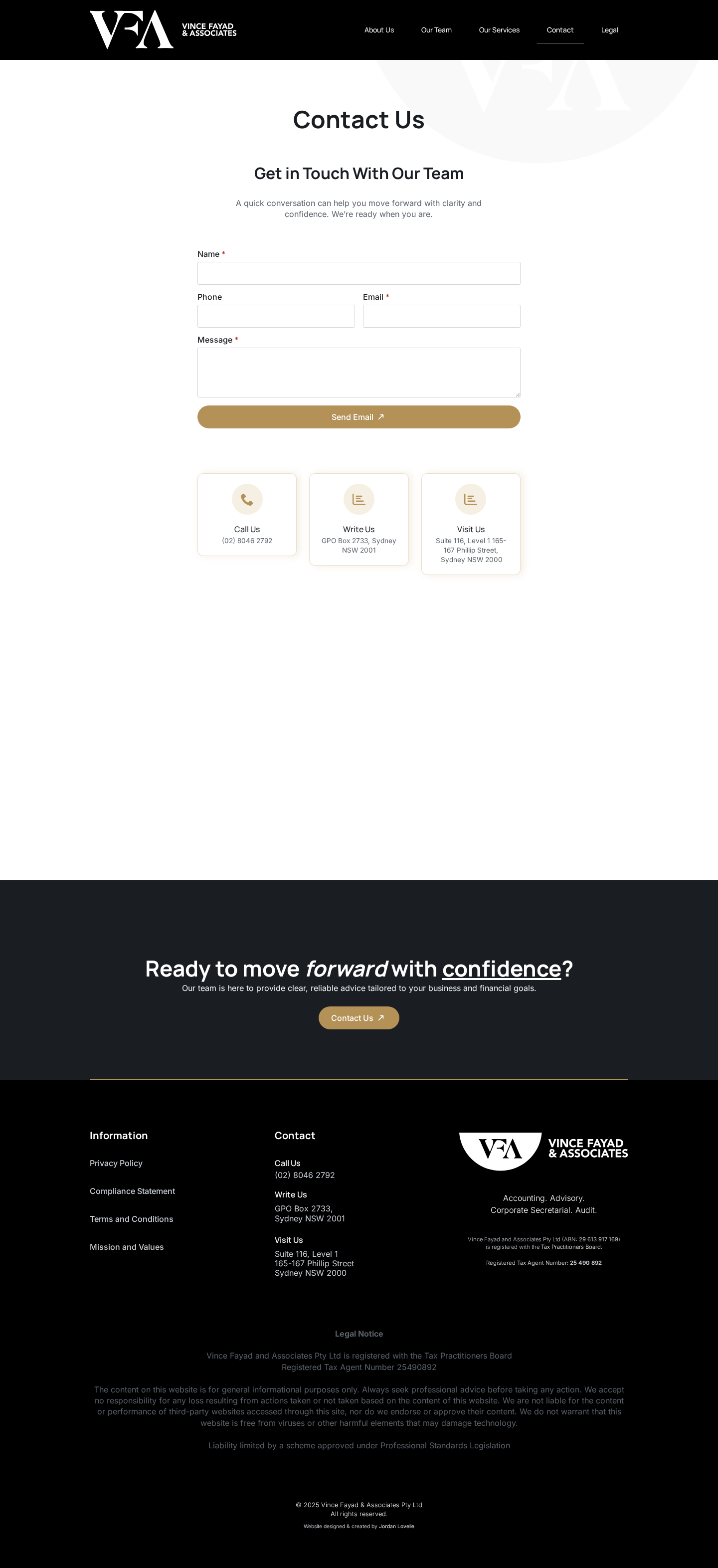 Vince Fayad & Associates website screenshot